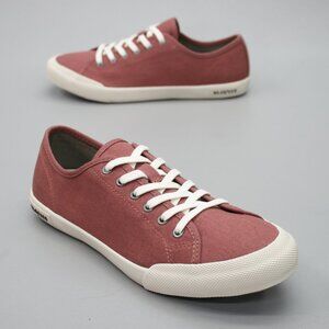 SeaVees Ladies 10 Monterey Standard Red Cotton Canvas Tennis Gym Shoes Sneakers